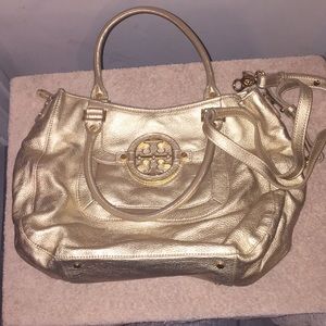 Gold Tory Burch bag